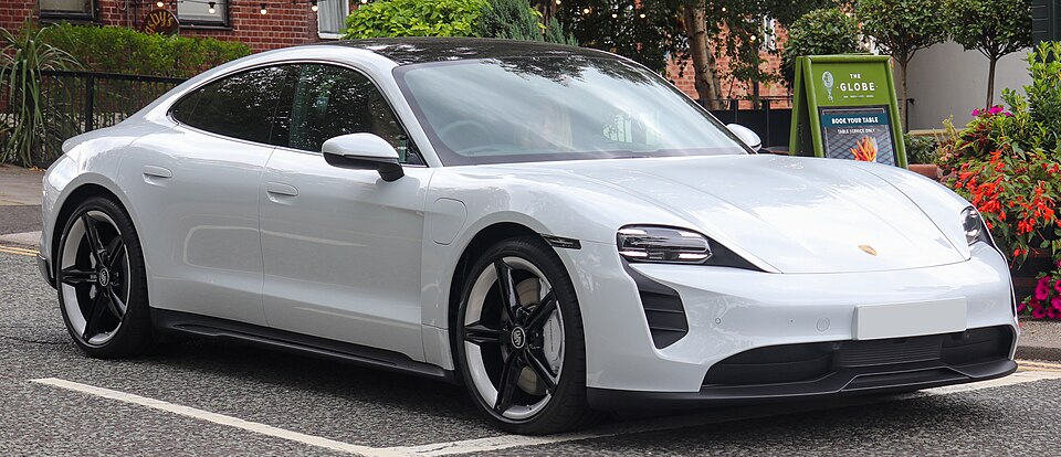 PORSCHE TAYCAN car — UK survivor photo